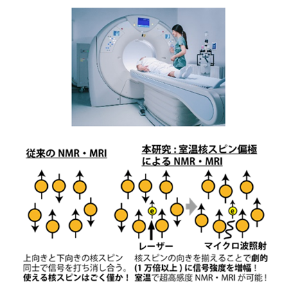 図1. MRI外観と核スピン偏極